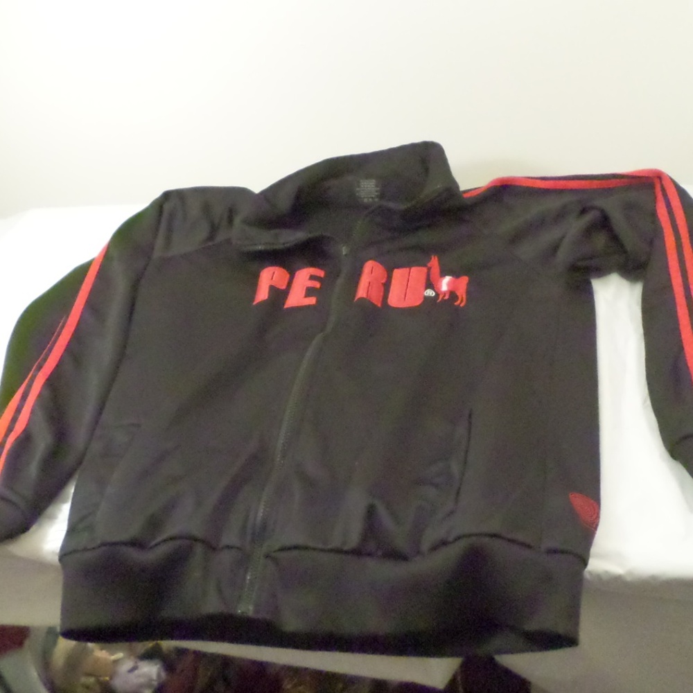 Black Tuki Art Athletic Jogging Zip Front Jacket L